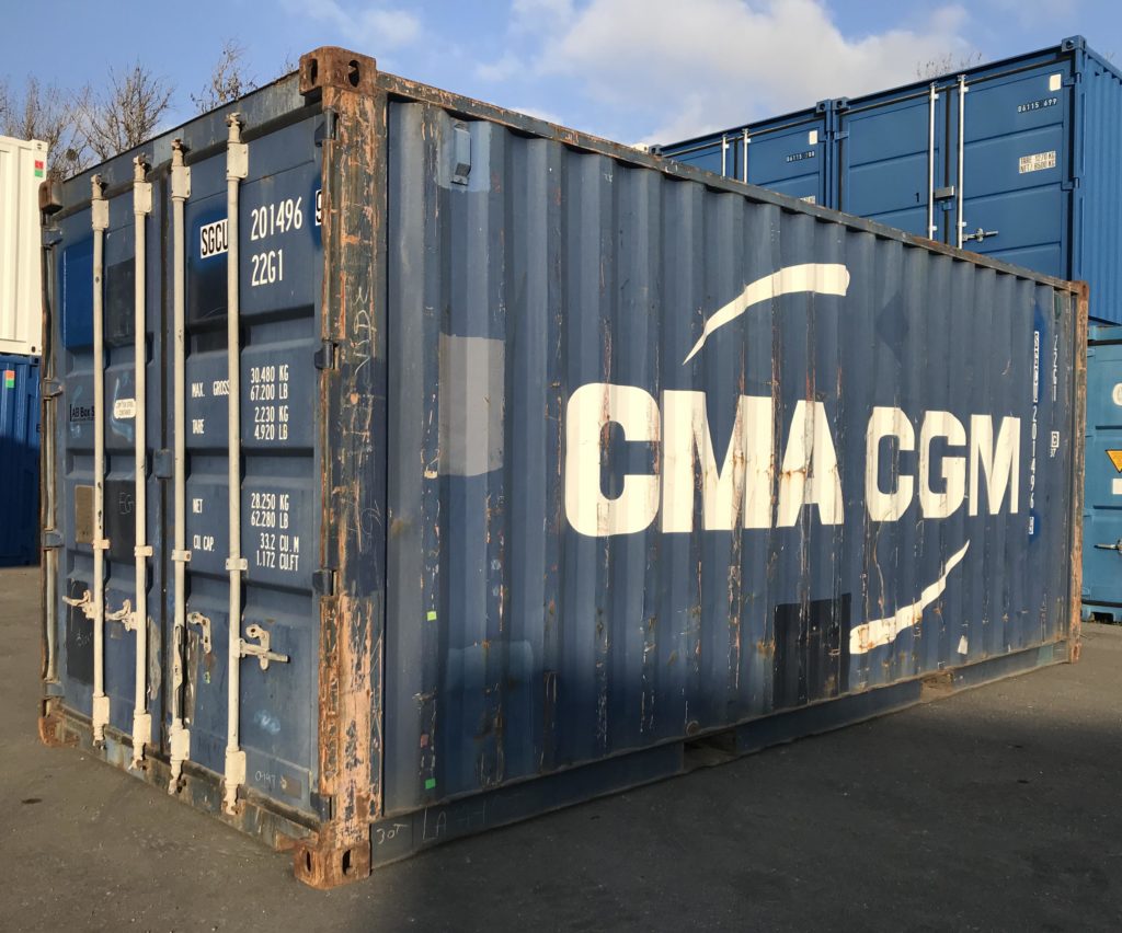 containers maritimes de 10, 20 ou 40 pieds en stock